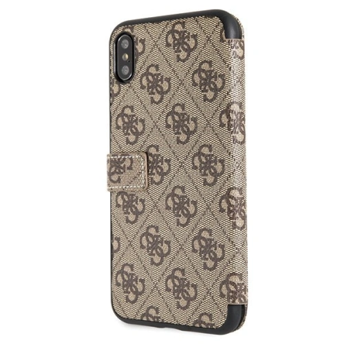 Etui Guess GUFLBKI654GB Apple iPhone XS Max brown/brązowy book 4G