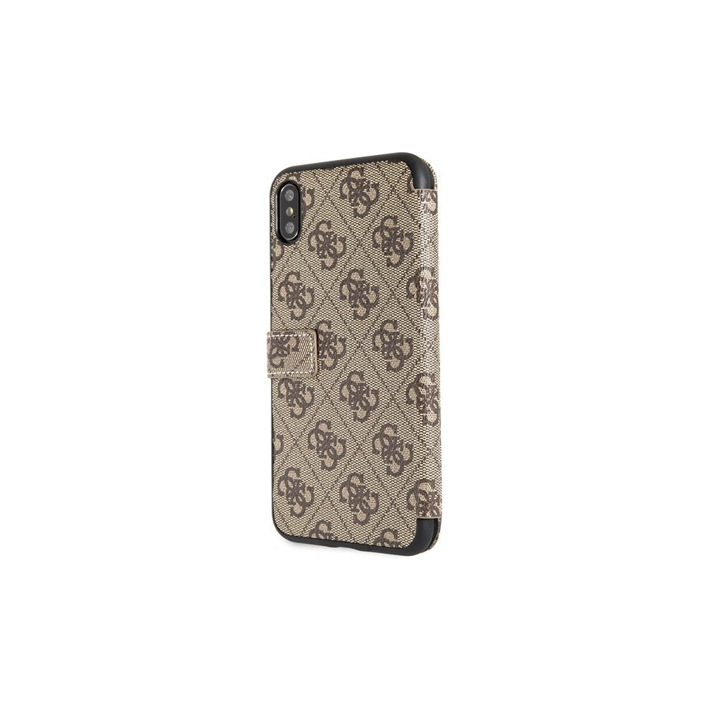 Etui Guess GUFLBKI654GB Apple iPhone XS Max brown/brązowy book 4G