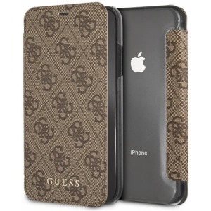 Hurtownia GSM - Etui Guess GUFLBKI65GF4GBR Apple iPhone XS Max braun/brown Buch 4G Charms Collection - GUE395BR - {ean13} - Hurt