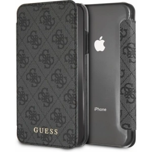 Hurtownia GSM - Etui Guess GUFLBKI65GF4GGR Apple iPhone XS Max grau/szary Buch 4G Charms Collection - GUE396GRY - {ean13} - Hurt