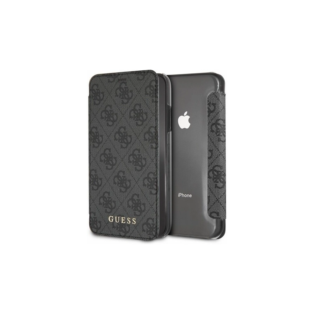 Hurtownia GSM - Etui Guess GUFLBKI65GF4GGR Apple iPhone XS Max grey/szary book 4G Charms Collection - GUE396GRY - {ean13} - Hurt