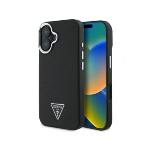 Wholesale Guess GUHMP16MPGTSPSK Apple iPhone 16 Plus hardcase Grained Triangle MagSafe black - GUE4167 - {ean13} - Hurt