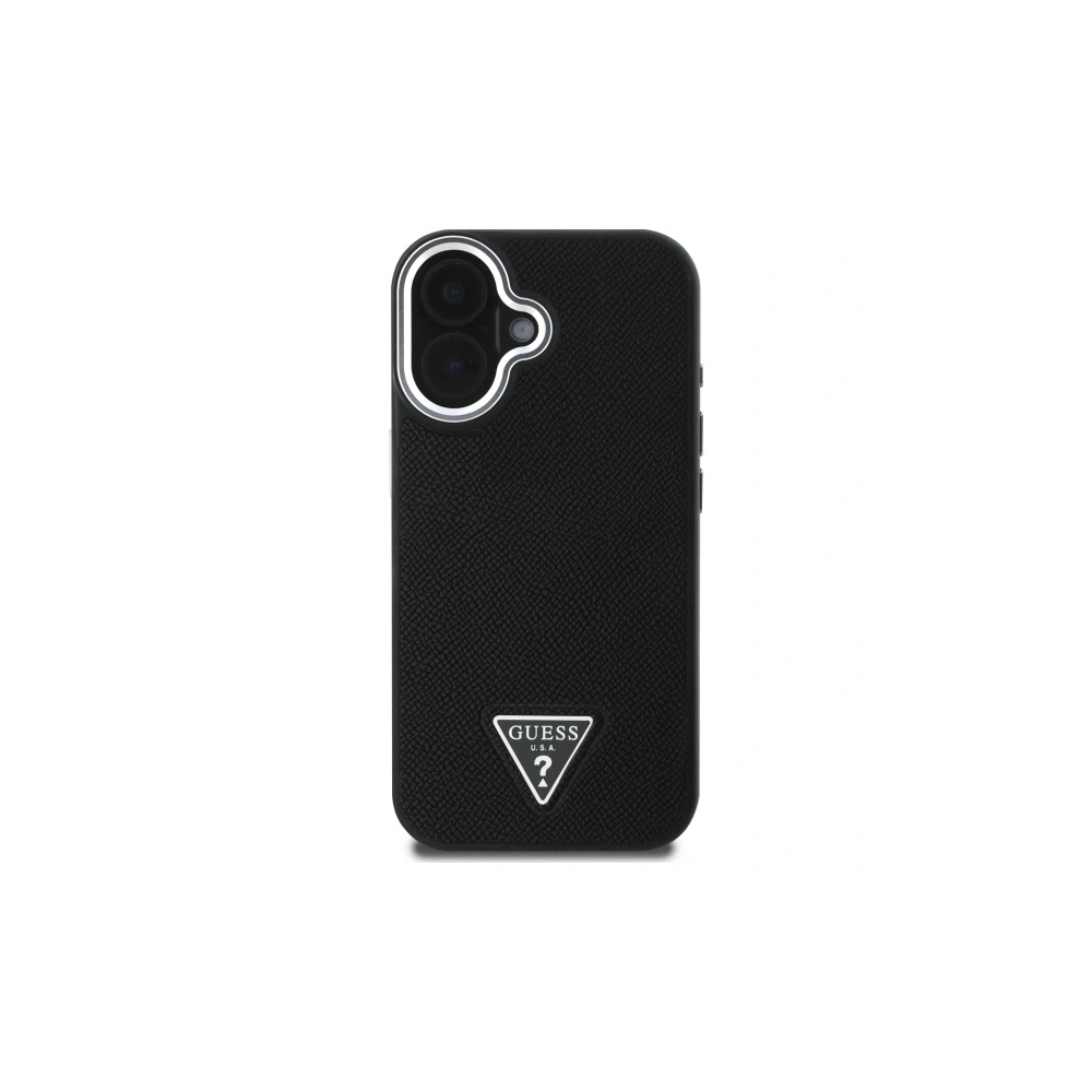 Hurtownia GSM - Guess GUHMP16MPGTSPSK Apple iPhone 16 Plus keménytok Grained Triangle MagSafe fekete - GUE4167 - {ean13} - Hurt