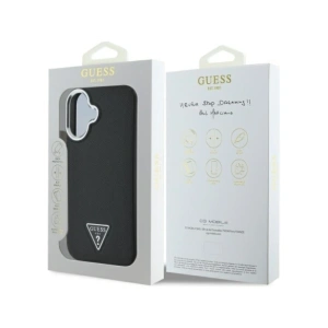 Hurtownia GSM - Guess GUHMP16MPGTSPSK Apple iPhone 16 Plus keménytok Grained Triangle MagSafe fekete - GUE4167 - {ean13} - Hurt