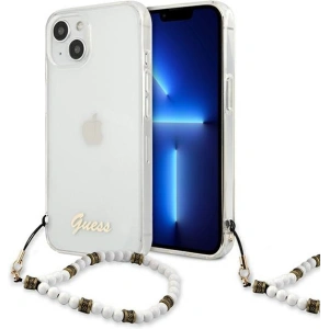 Hurtownia GSM - [OUTLET] Etui Guess GUHCP13SKPSWH Apple iPhone 13 mini Carcasă transparentă Alb Pearl - OT-798 - {ean13} - Hurt