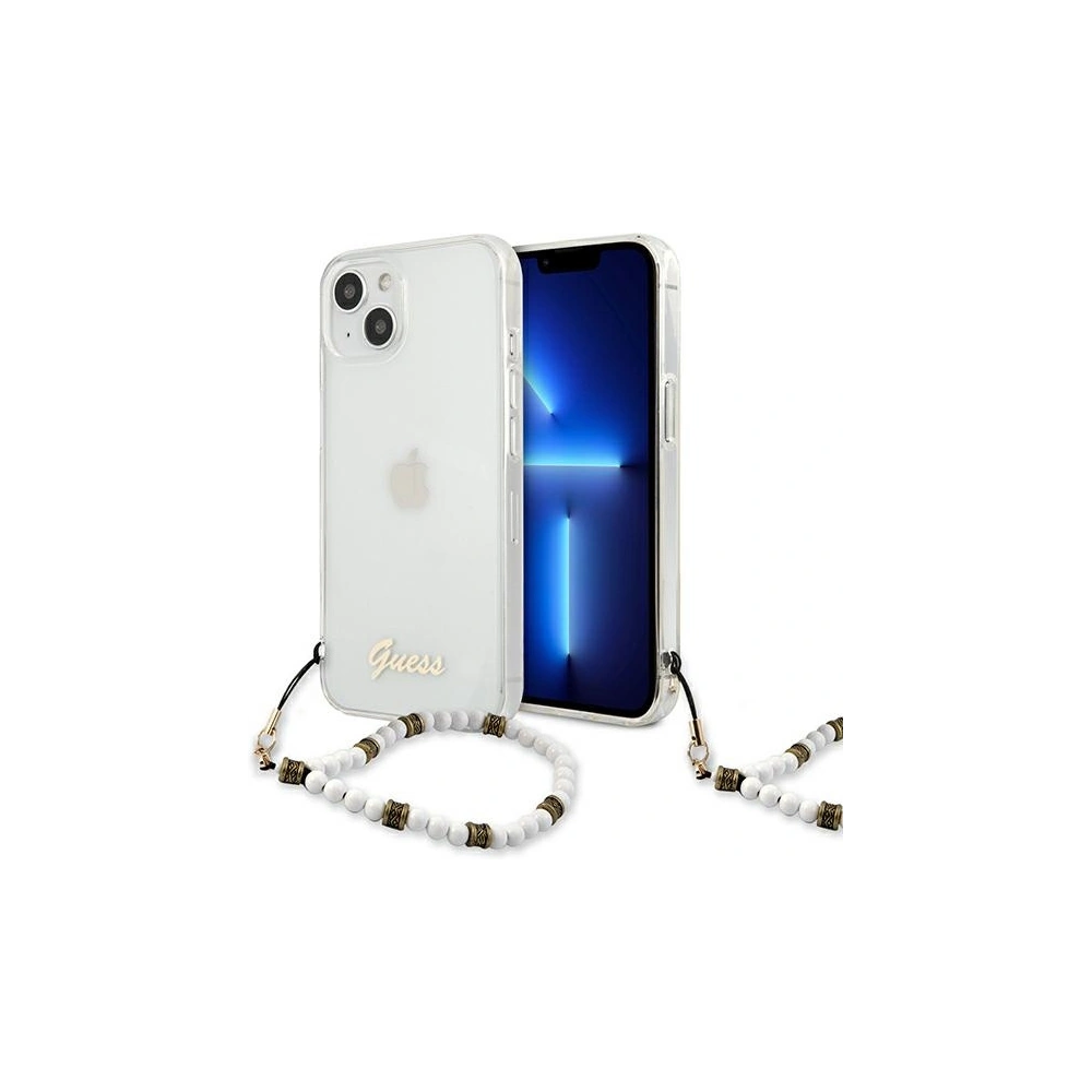 Wholesale [OUTLET] Case Guess GUHCP13SKPSWH Apple iPhone 13 mini Transparent hardcase White Pearl - OT-798 - {ean13} - Hurt
