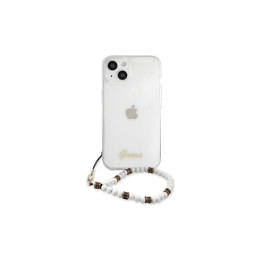 Wholesale [OUTLET] Case Guess GUHCP13SKPSWH Apple iPhone 13 mini Transparent hardcase White Pearl - OT-798 - {ean13} - Hurt