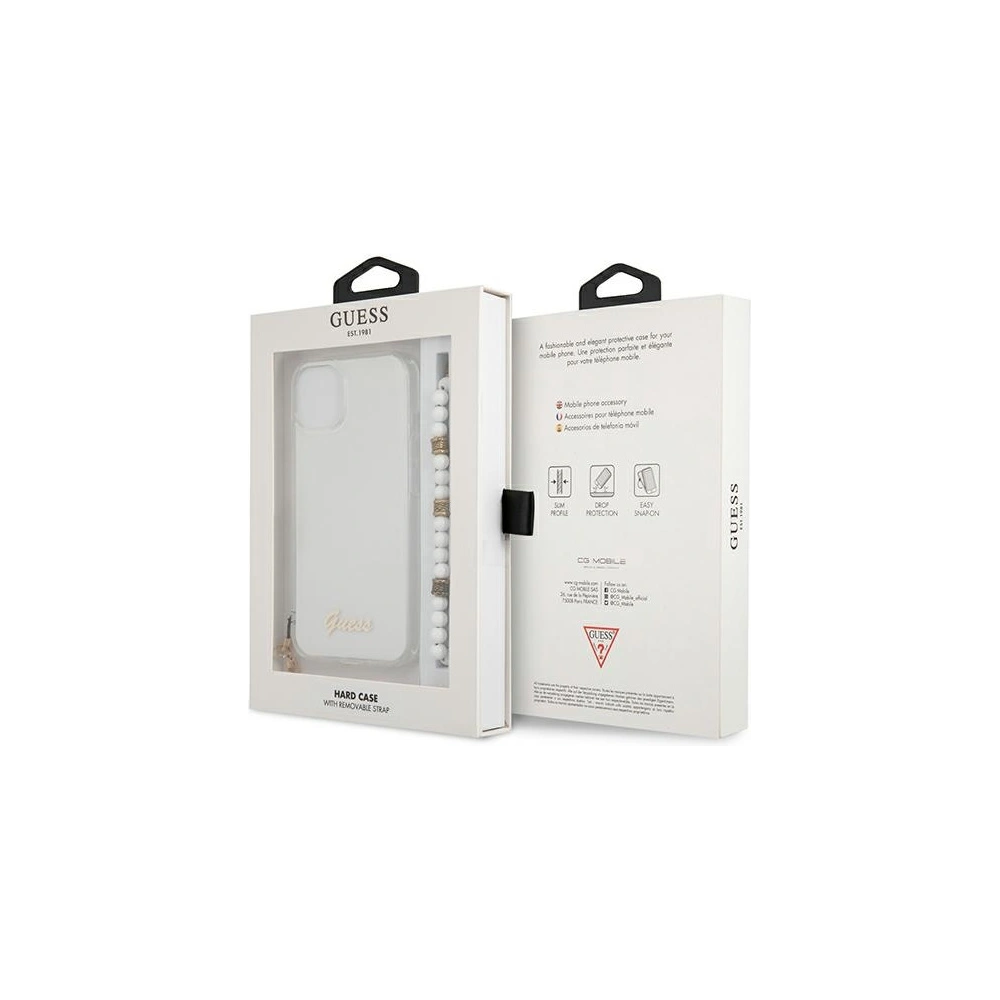 Wholesale [OUTLET] Case Guess GUHCP13SKPSWH Apple iPhone 13 mini Transparent hardcase White Pearl - OT-798 - {ean13} - Hurt