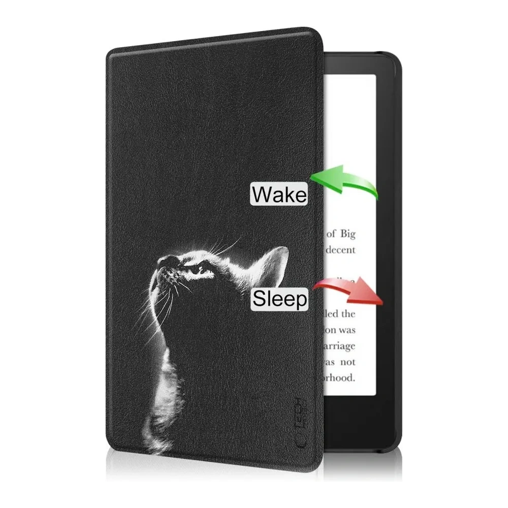 Hurtownia GSM - Etui Tech-Protect SmartCase Kindle Paperwhite Vi / 6 / Colorsoft / Signature Edition Black Cat - THP3512 - {ean13} - Hurt