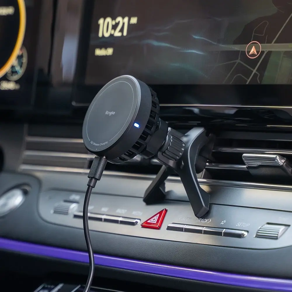 Wholesale Ringke Peltier Qi2 Magnetic MagSafe Vent Car Mount Wireless Charger 15W Black - RGK11692 - {ean13} - Hurt