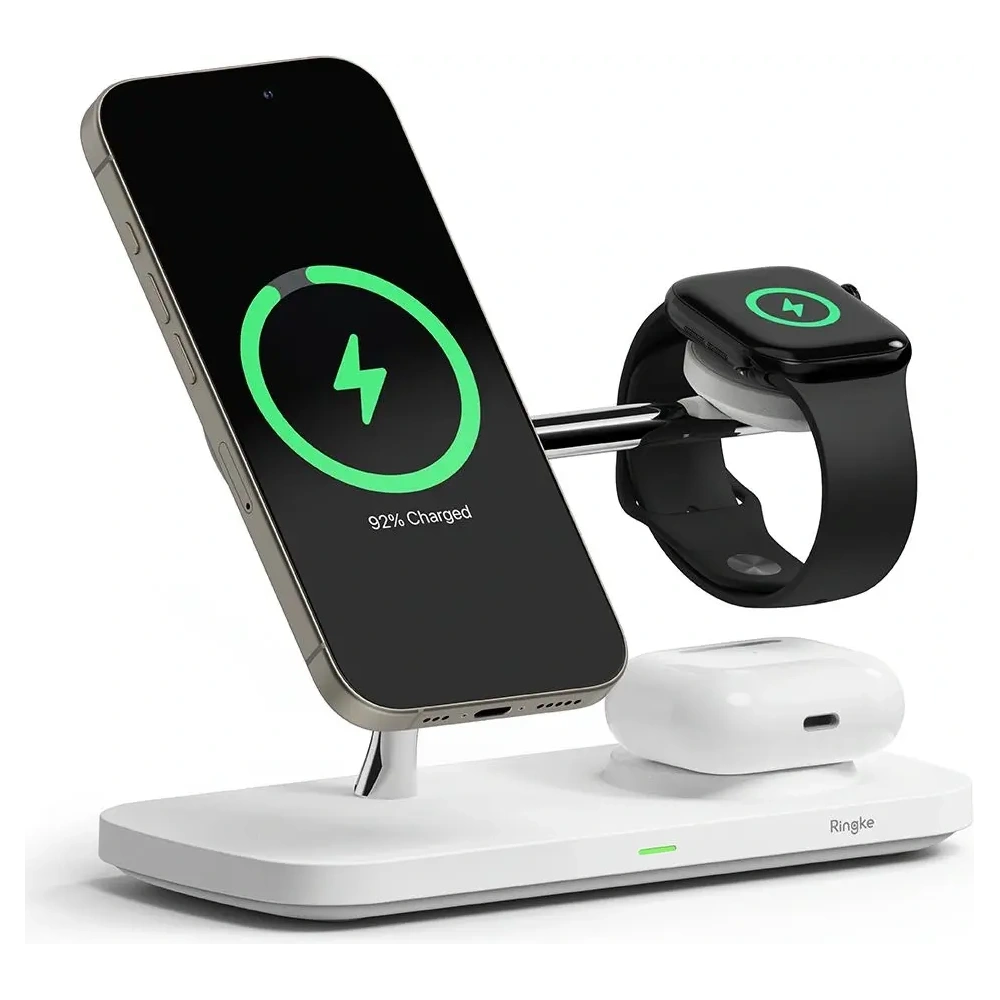 Hurtownia GSM - Ringke 3in1 Qi2 Magnetic Ladegerät MagSafe Wireless Charger Weiß - RGK11693 - {ean13} - Hurt
