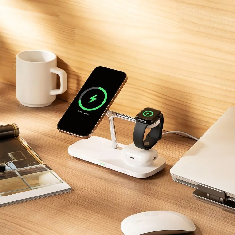 Hurtownia GSM - Ringke 3in1 Qi2 Magnetic Töltő MagSafe Vezeték nélküli Töltő Fehér - RGK11693 - {ean13} - Hurt
