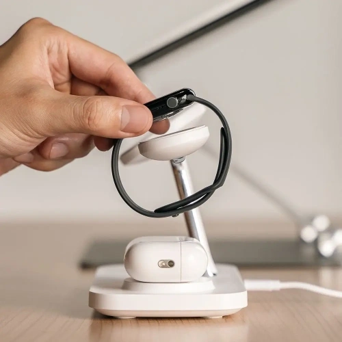 Ładowarka bezprzewodowa Ringke 3w1 Qi2 Magnetic MagSafe Wireless Charger White