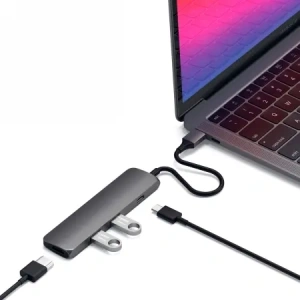 Hurtownia GSM - Adapter Satechi 4-in-1 Slim Multiport 4K USB-C / 2xUSB-A, USB-C, 4K HDMI - STH158 - {ean13} - Hurt
