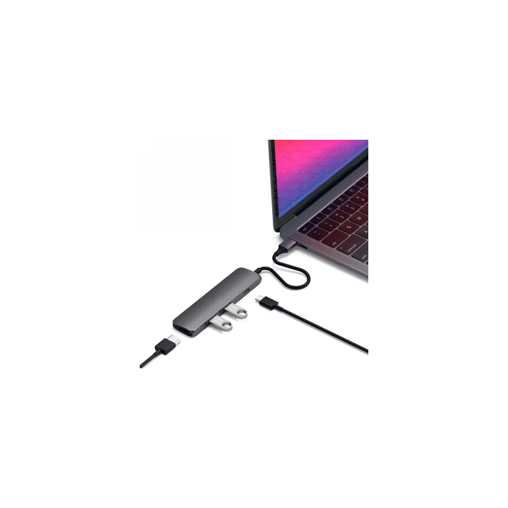Hurtownia GSM - Satechi 4-in-1 Slim Multiport-Adapter 4K USB-C / 2xUSB-A, USB-C, 4K HDMI - STH158 - {ean13} - Hurt
