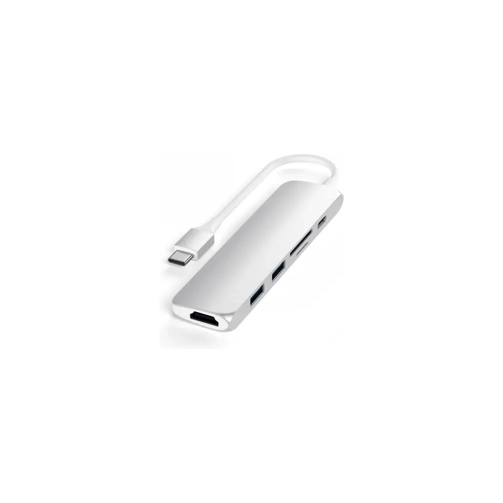 Hurtownia GSM - Satechi 6-in-1 Slim Multiport-Adapter USB-C / USB-C, 2x USB-A, 4K HDMI, Micro/SD, Ethernet - STH159 - {ean13} - Hurt