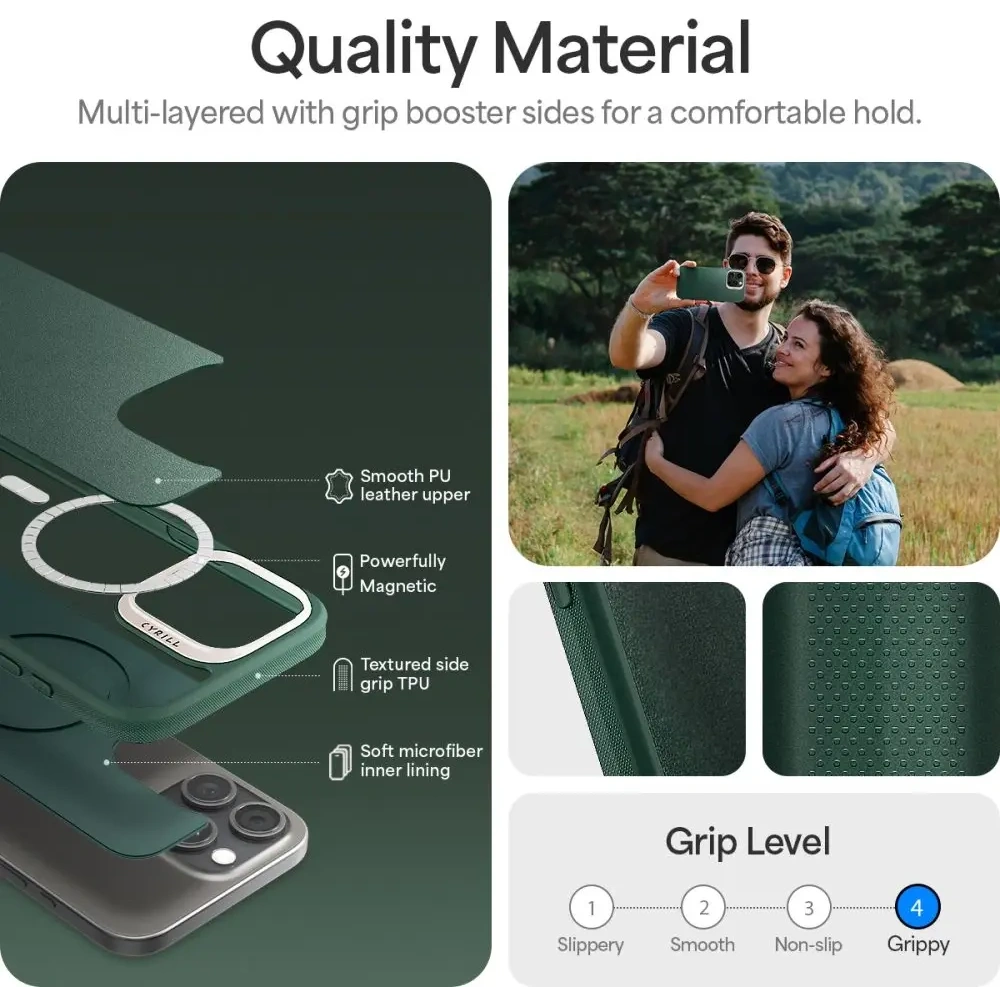 Hurtownia GSM - Etui Spigen Cyrill Kajuk Mag MagSafe Apple iPhone 16 Pro Forest Green - SPN16549 - {ean13} - Hurt