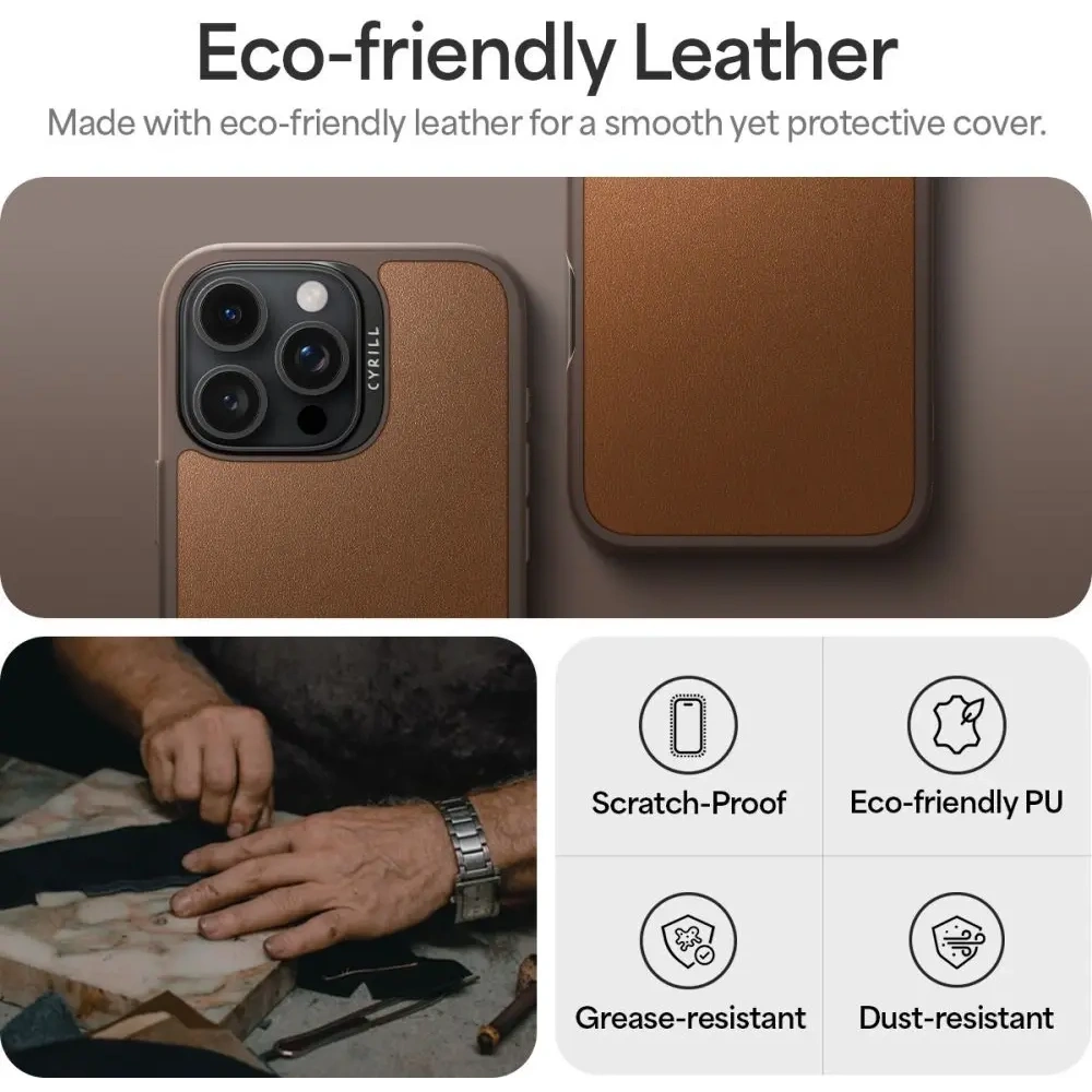 Hurtownia GSM - Etui Spigen Cyrill Kajuk Mag MagSafe Apple iPhone 16 Pro Saddle Brown - SPN16550 - {ean13} - Hurt