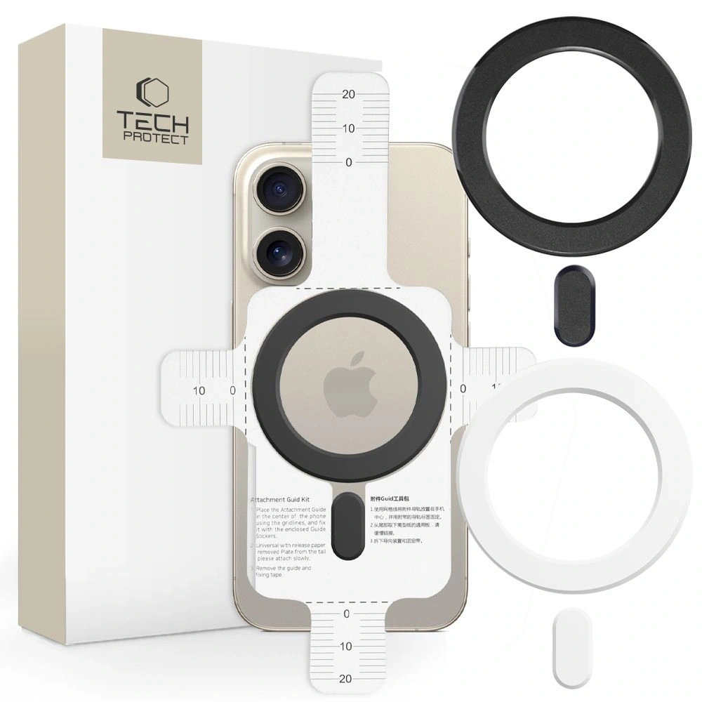 Hurtownia GSM - Tech-Protect MMP-100 Magnetic MagSafe Gyűrű Fekete és Fehér [2 CSOMAG] - THP3524 - {ean13} - Hurt