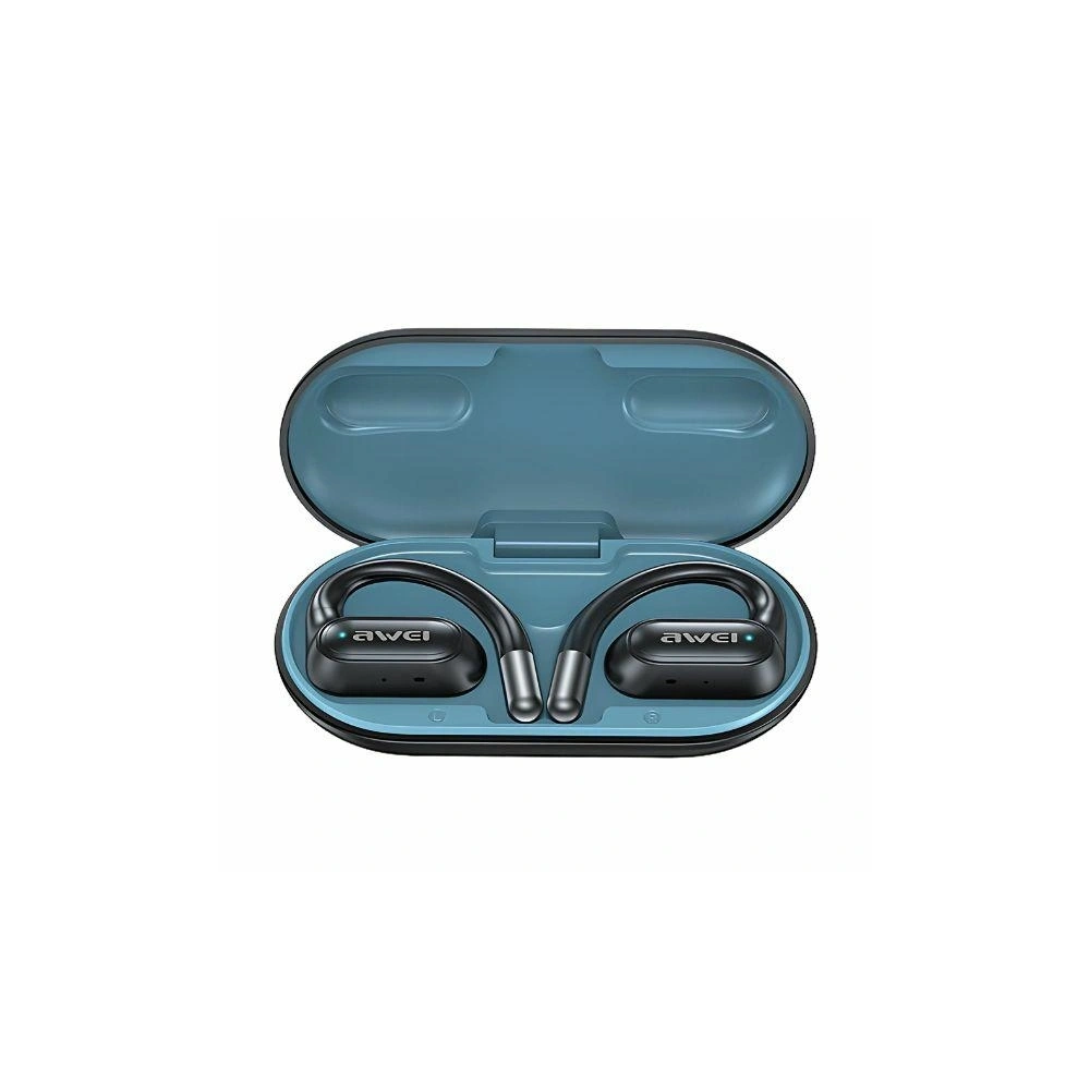 Hurtownia GSM - Bezdrátová sluchátka AWEI Bluetooth 5.4 OWS T93 + dokovací stanice modrá/blue - AWEI236 - {ean13} - Hurt