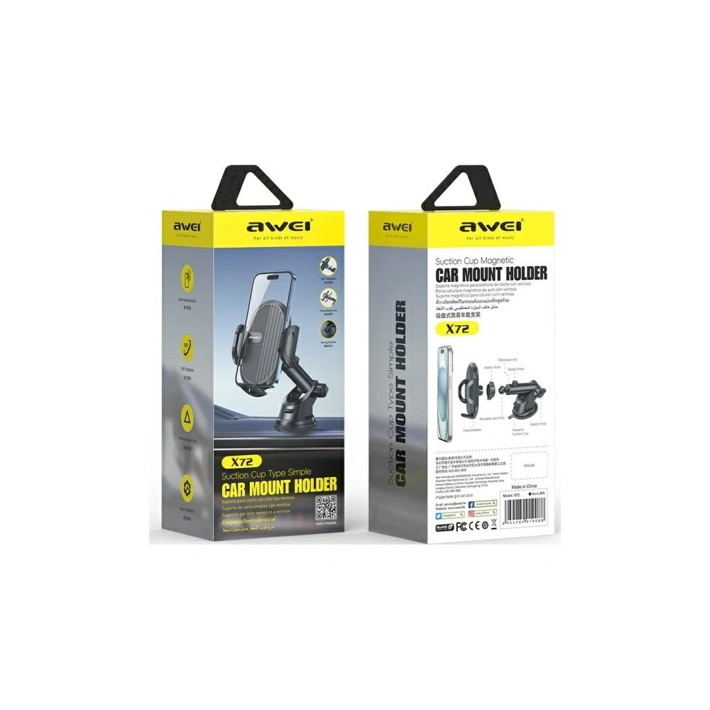 Hurtownia GSM - Držák do auta na palubní desku AWEI X72 černý/black - AWEI239 - {ean13} - Hurt