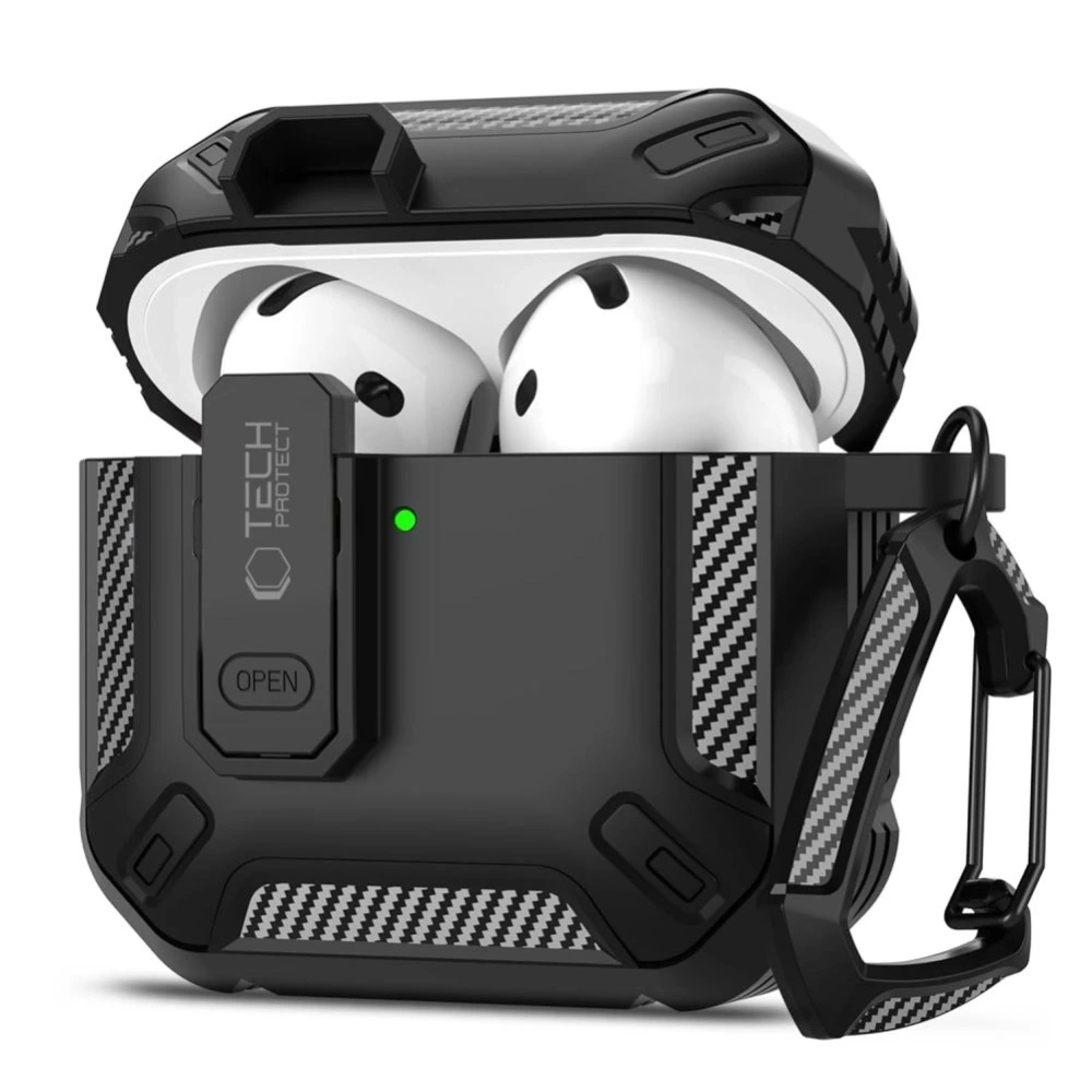 Hurtownia GSM - Etui Tech-Protect Carbonox Apple AirPods 4 Černé - THP3533 - {ean13} - Hurt