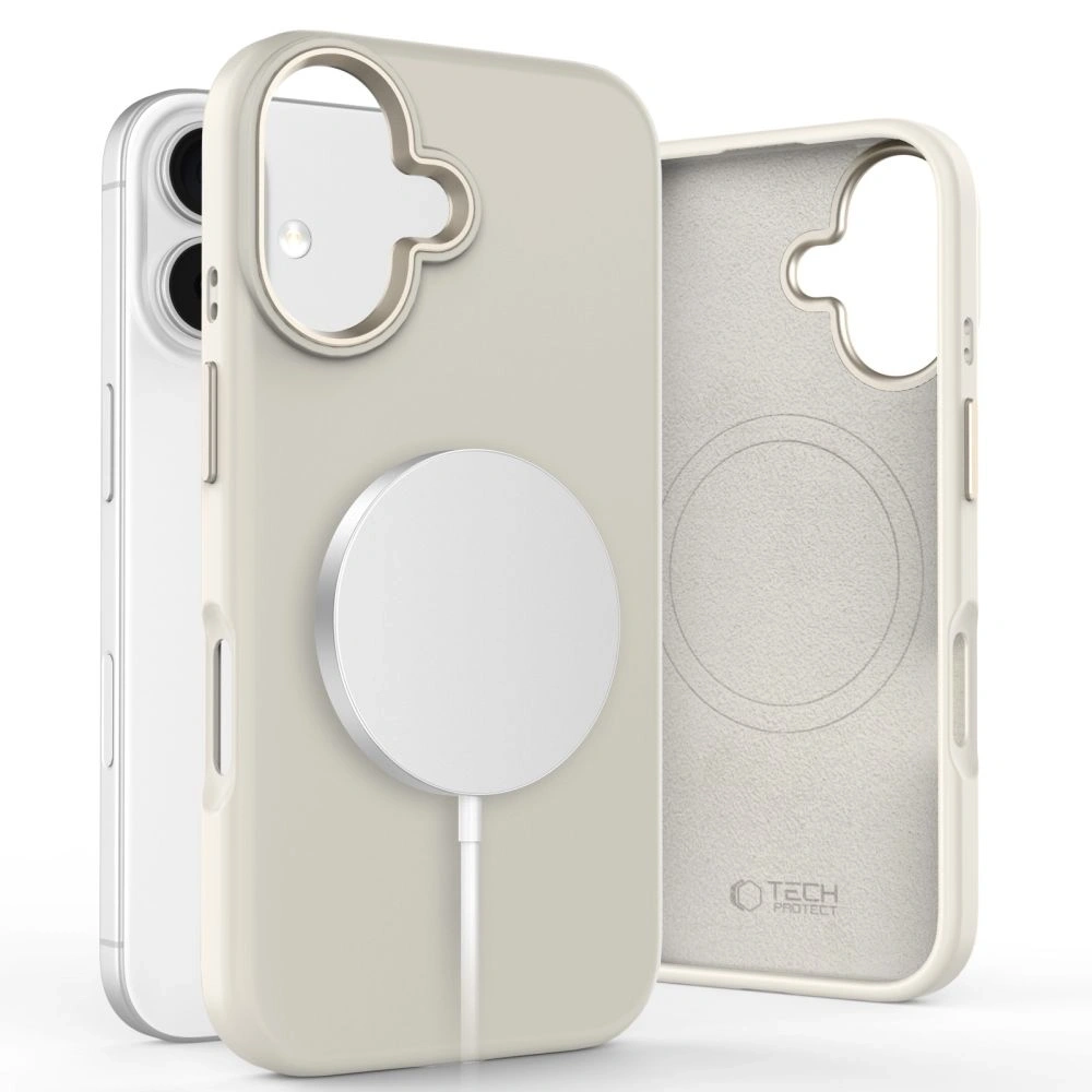 Hurtownia GSM - Etui Tech-Protect Silicone Pure MagSafe Apple iPhone 16 Cosmic Latte - THP3540 - {ean13} - Hurt