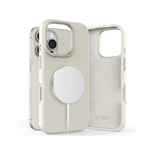 Etui Tech-Protect Silicone Pure MagSafe Apple iPhone 16 Pro Cosmic Latte