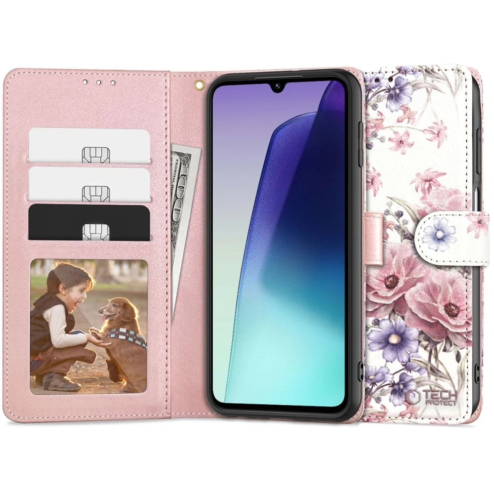 Hurtownia GSM - Tech-Protect pénztárca Xiaomi Redmi 14C / Poco C75 Virágzó Virág - THP3544 - {ean13} - Hurt