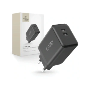 Hurtownia GSM - Tech-Protect NC45W-GAN 2xUSB-C Hálózati Töltő PD45W Fekete - THP3545 - {ean13} - Hurt