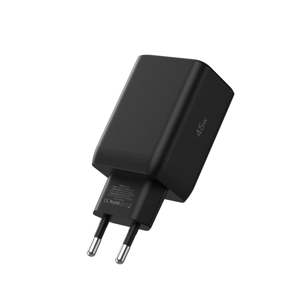 Hurtownia GSM - Tech-Protect NC45W-GAN 2xUSB-C Hálózati Töltő PD45W Fekete - THP3545 - {ean13} - Hurt