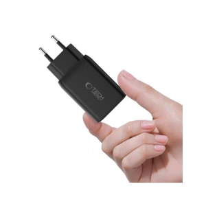Hurtownia GSM - Tech-Protect NC45W-GAN 2xUSB-C Hálózati Töltő PD45W Fekete - THP3545 - {ean13} - Hurt