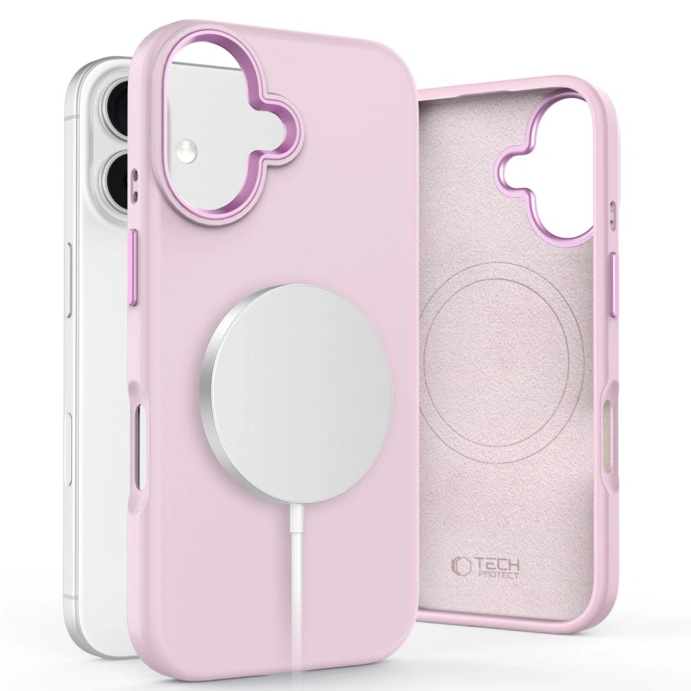 Hurtownia GSM - Etui Tech-Protect Silicone Pure MagSafe Apple iPhone 16 Pink Pearl - THP3546 - {ean13} - Hurt