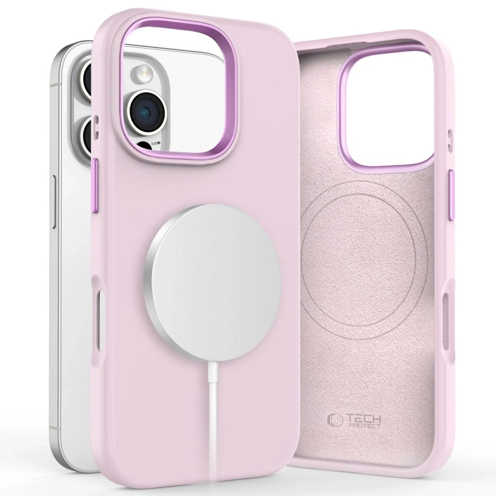 Wholesale Tech-Protect Silicone Pure MagSafe Apple iPhone 16 Pro Pink Pearl - THP3547 - {ean13} - Hurt