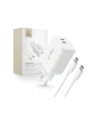 Ładowarka sieciowa Tech-Protect NC45W-GAN 2xUSB-C Network Charger PD45W + USB-C Cable White