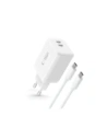 Hurtownia GSM - Tech-Protect NC45W-GAN 2xUSB-C Hálózati Töltő PD45W + USB-C Kábel Fehér - THP3550 - {ean13} - Hurt