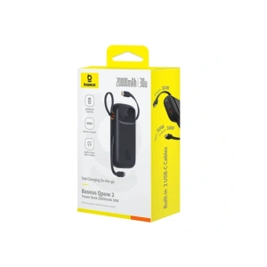 Hurtownia GSM - Baseus QPow 2 20000mAh 30W 2xUSB-C Powerbank (schwarz) - BSU8877 - {ean13} - Hurt
