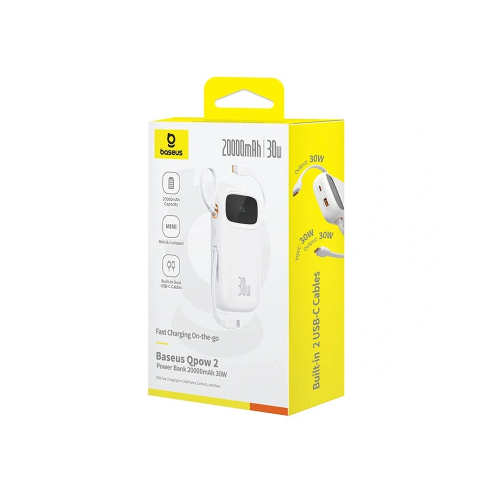 Hurtownia GSM - Powerbank Baseus QPow 2 20000mAh 30W 2xUSB-C (bílý) - BSU8878 - {ean13} - Hurt