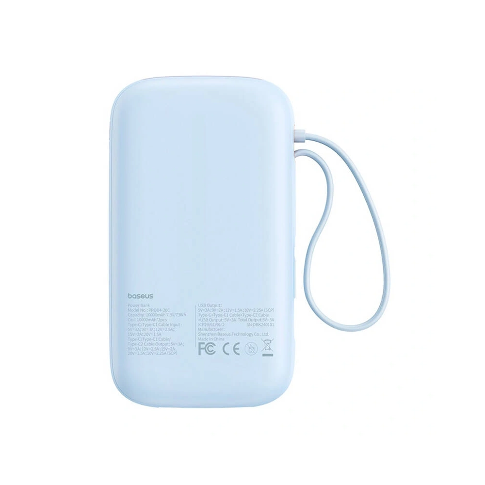 Hurtownia GSM - Baseus QPow2 20000mAh 30W 2xUSB-C Powerbank (blau) - BSU8879 - {ean13} - Hurt