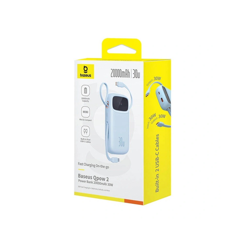 Hurtownia GSM - Baseus QPow2 20000mAh 30W 2xUSB-C Powerbank (blau) - BSU8879 - {ean13} - Hurt