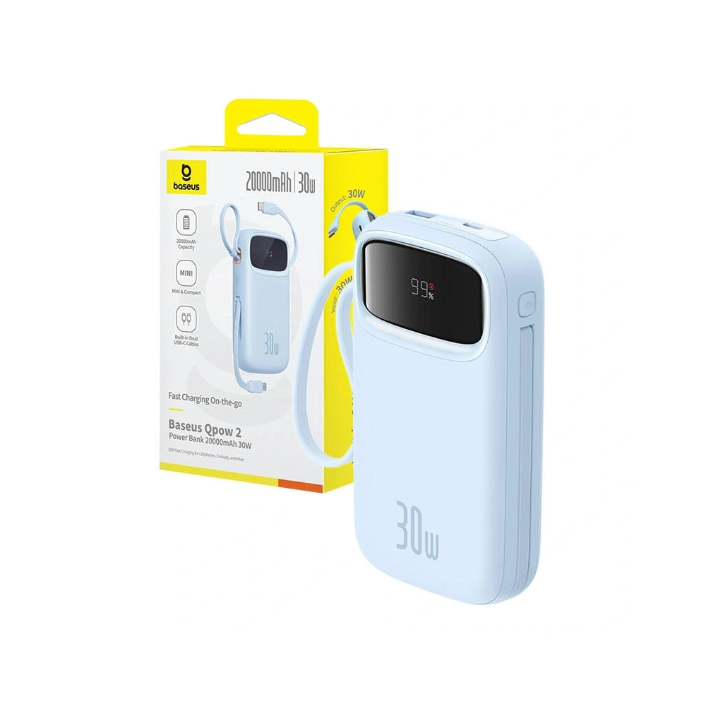 Hurtownia GSM - Powerbank Baseus QPow2 20000mAh 30W 2xUSB-C (modrá) - BSU8879 - {ean13} - Hurt