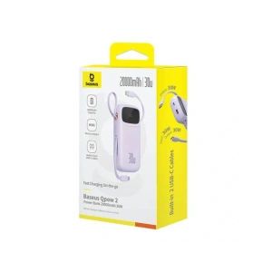 Hurtownia GSM - Baseus QPow 2 20000mAh 30W 2xUSB-C Powerbank (lila) - BSU8880 - {ean13} - Hurt