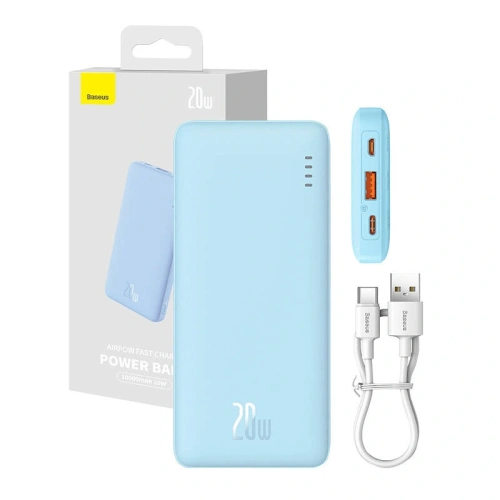 Powerbank Baseus Airpow 10000mAh 20W (niebieski)