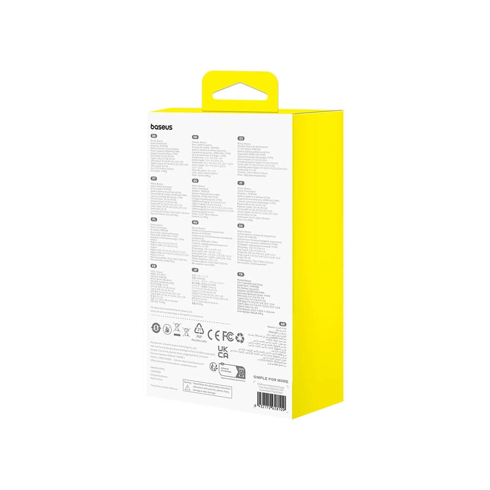Hurtownia GSM - Powerbank Baseus Airpow 20000mAh 20W (černý) - BSU8883 - {ean13} - Hurt