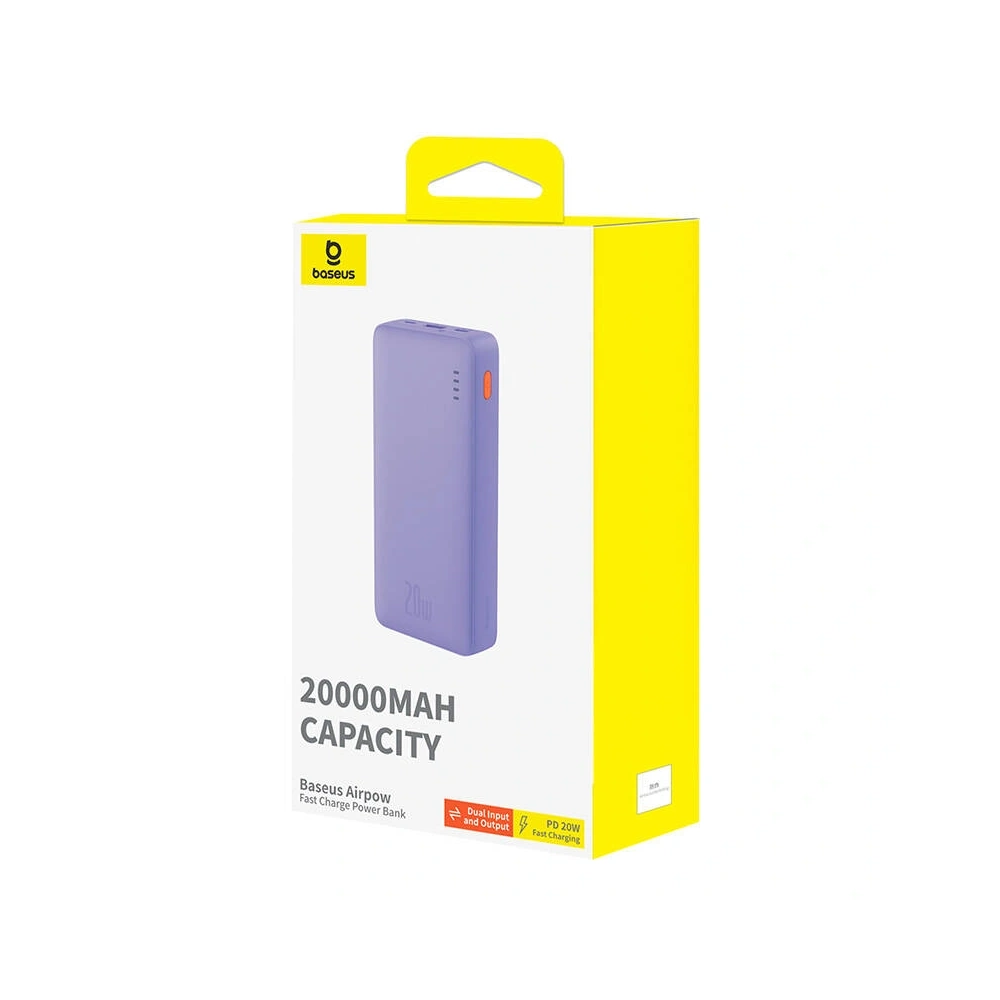 Hurtownia GSM - Baseus Airpow 20000mAh 20W Powerbank (lila) - BSU8885 - {ean13} - Hurt
