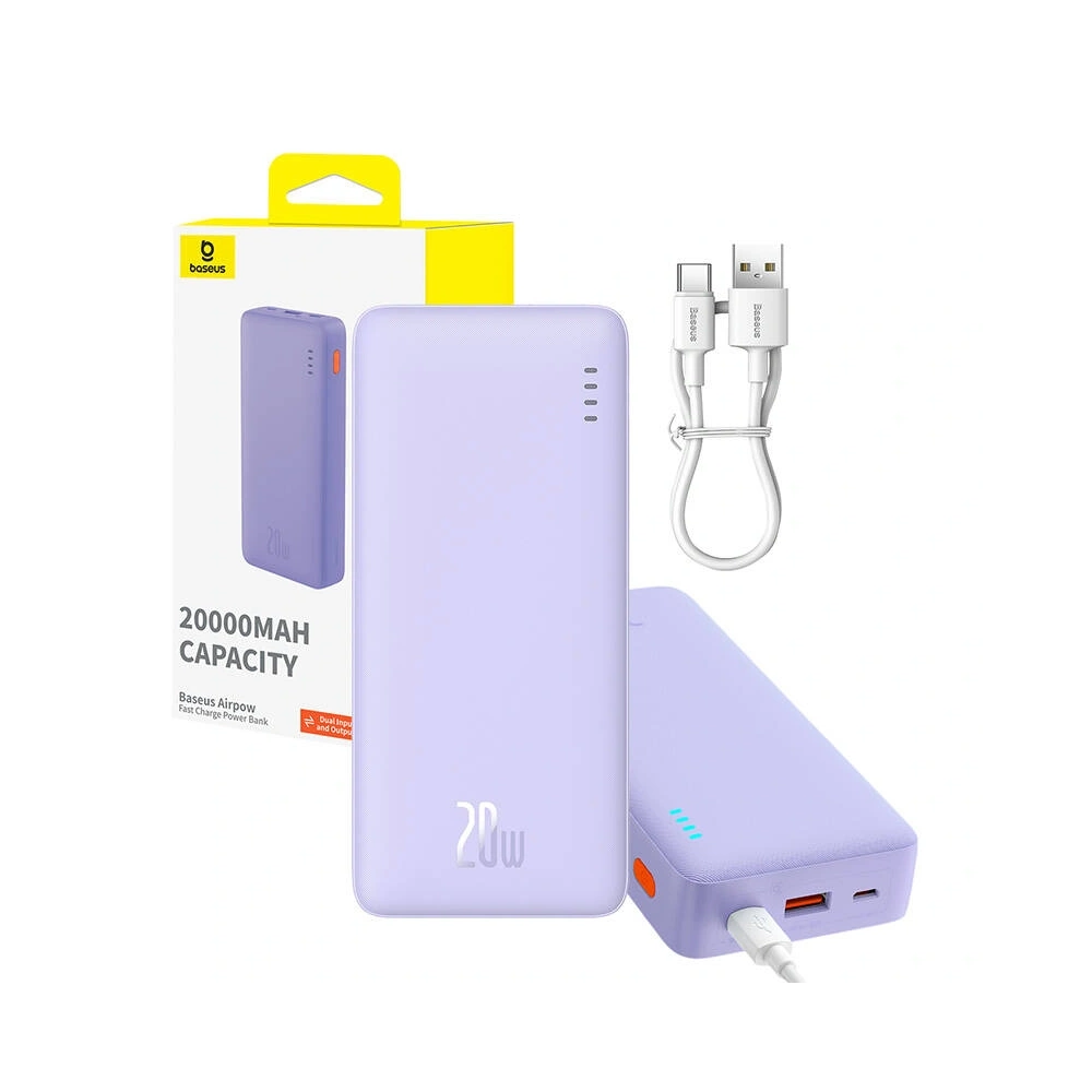 Hurtownia GSM - Baseus Airpow 20000mAh 20W Powerbank (lila) - BSU8885 - {ean13} - Hurt