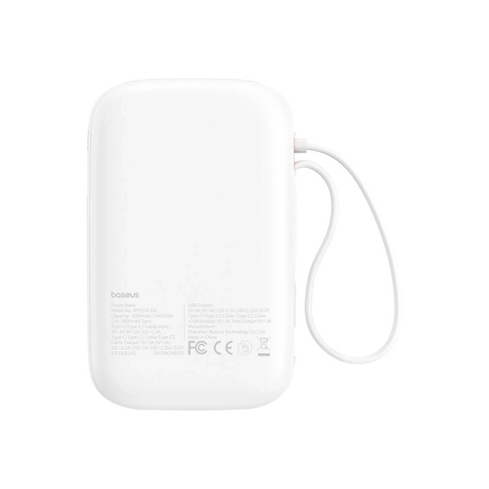 Hurtownia GSM - Powerbank Baseus QPow 2 10000mAh 30W 2xUSB-C (bílý) - BSU8887 - {ean13} - Hurt