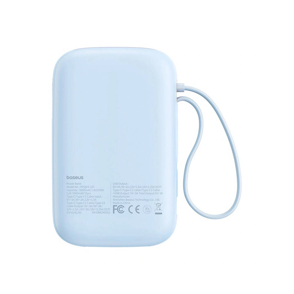 Hurtownia GSM - Baseus QPow 2 10000mAh 30W 2xUSB-C Powerbank (blau) - BSU8888 - {ean13} - Hurt