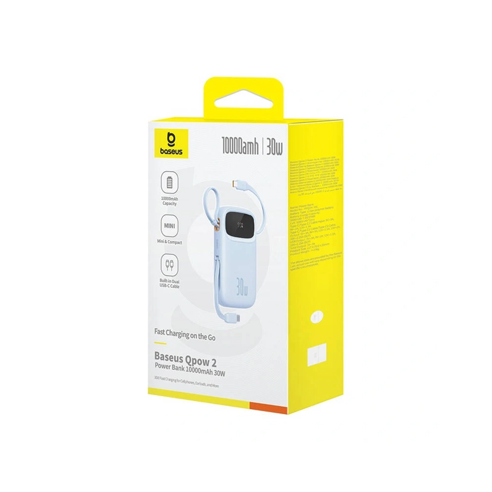 Hurtownia GSM - Baseus QPow 2 10000mAh 30W 2xUSB-C Powerbank (blau) - BSU8888 - {ean13} - Hurt