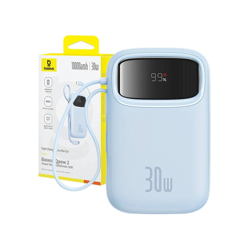 Hurtownia GSM - Powerbank Baseus QPow 2 10000mAh 30W 2xUSB-C (niebieski) - BSU8888 - {ean13} - Hurt